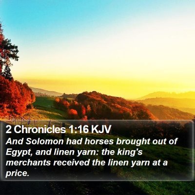 2 Chronicles 1:16 KJV Bible Verse Image