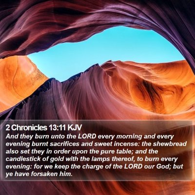 2 Chronicles 13:11 KJV Bible Verse Image