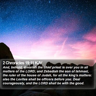 2 Chronicles 19:11 KJV Bible Verse Image