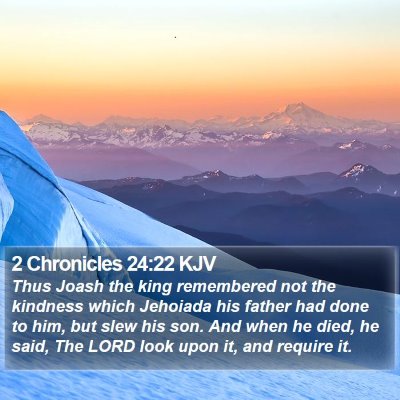 2 Chronicles 24:22 KJV Bible Verse Image