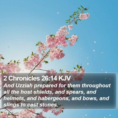 2 Chronicles 26:14 KJV Bible Verse Image