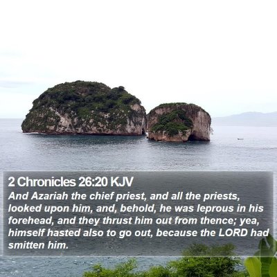 2 Chronicles 26:20 KJV Bible Verse Image