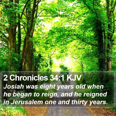 2 Chronicles 34:1 KJV Bible Verse Image