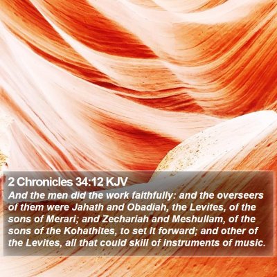2 Chronicles 34:12 KJV Bible Verse Image