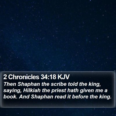 2 Chronicles 34:18 KJV Bible Verse Image