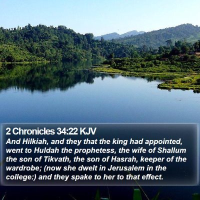 2 Chronicles 34:22 KJV Bible Verse Image