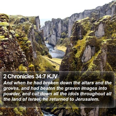 2 Chronicles 34:7 KJV Bible Verse Image