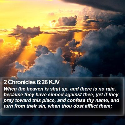 2 Chronicles 6:26 KJV Bible Verse Image