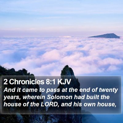 2 Chronicles 8:1 KJV Bible Verse Image