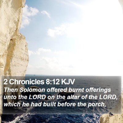 2 Chronicles 8:12 KJV Bible Verse Image