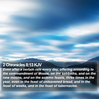 2 Chronicles 8:13 KJV Bible Verse Image