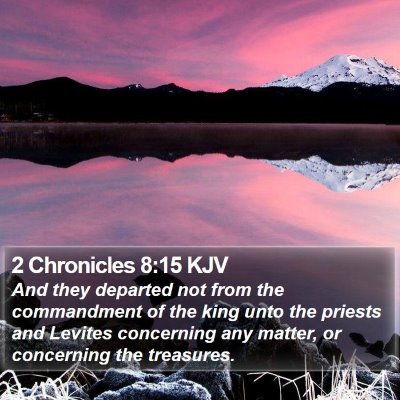 2 Chronicles 8:15 KJV Bible Verse Image