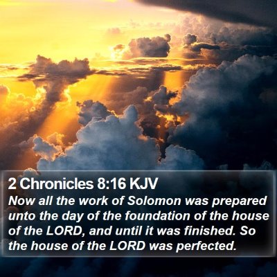 2 Chronicles 8:16 KJV Bible Verse Image