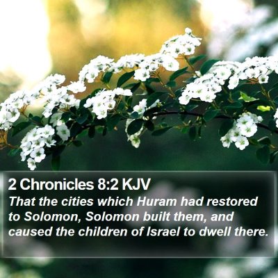 2 Chronicles 8:2 KJV Bible Verse Image