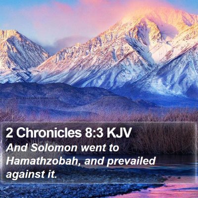 2 Chronicles 8:3 KJV Bible Verse Image