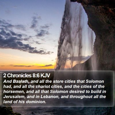 2 Chronicles 8:6 KJV Bible Verse Image