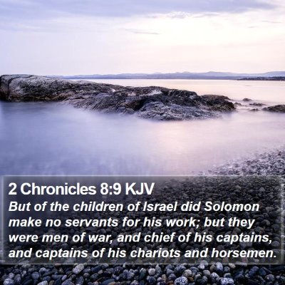 2 Chronicles 8:9 KJV Bible Verse Image