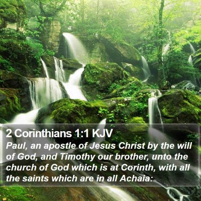 2 Corinthians 1:1 KJV Bible Verse Image