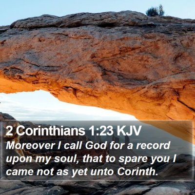 2 Corinthians 1:23 KJV Bible Verse Image