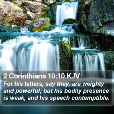 2 Corinthians 10:10 KJV Bible Verse Image