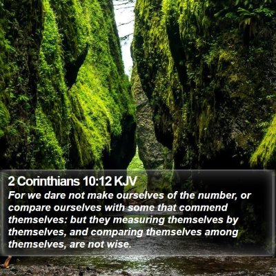 2 Corinthians 10:12 KJV Bible Verse Image
