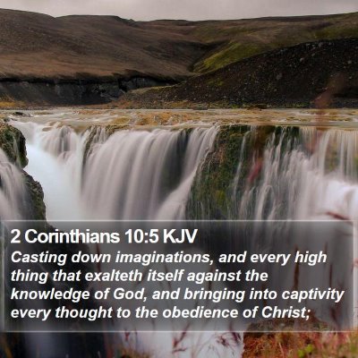 2 Corinthians 10:5 KJV Bible Verse Image