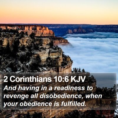 2 Corinthians 10:6 KJV Bible Verse Image