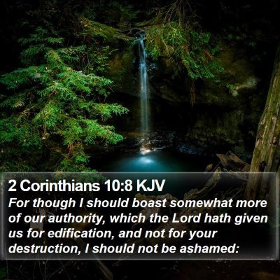 2 Corinthians 10:8 KJV Bible Verse Image