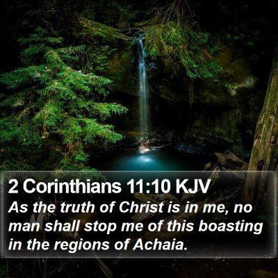 2 Corinthians 11:10 KJV Bible Verse Image