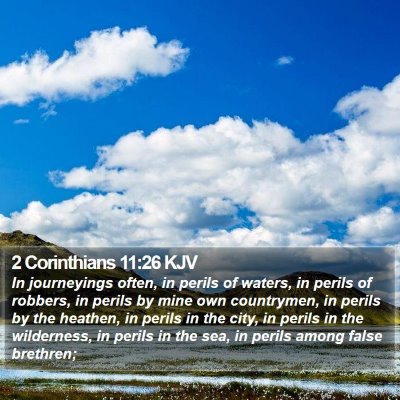 2 Corinthians 11:26 KJV Bible Verse Image