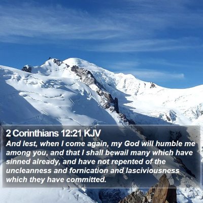 2 Corinthians 12:21 KJV Bible Verse Image