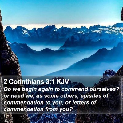 2 Corinthians 3:1 KJV Bible Verse Image