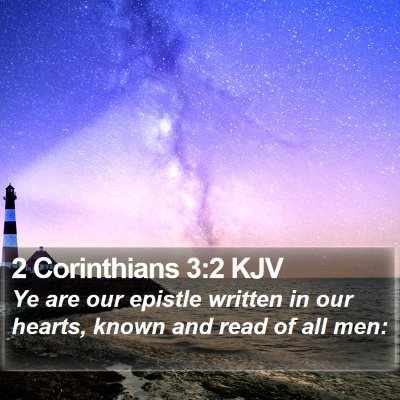 2 Corinthians 3:2 KJV Bible Verse Image