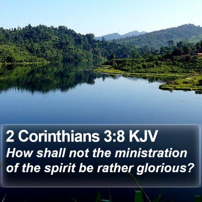 2 Corinthians 3:8 KJV Bible Verse Image