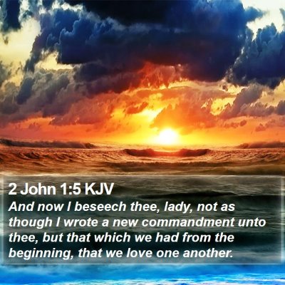 2 John 1:5 KJV Bible Verse Image