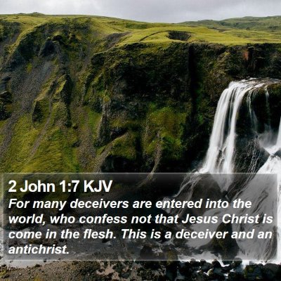2 John 1:7 KJV Bible Verse Image