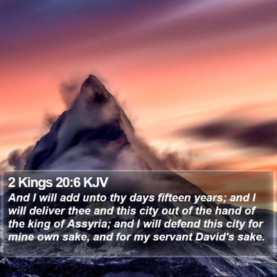 2 Kings 20:6 KJV Bible Verse Image