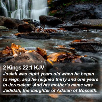 2 Kings 22:1 KJV Bible Verse Image