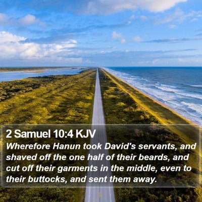 2 Samuel 10:4 KJV Bible Verse Image