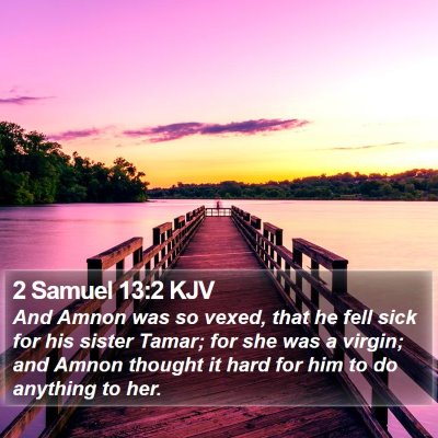2 Samuel 13:2 KJV Bible Verse Image