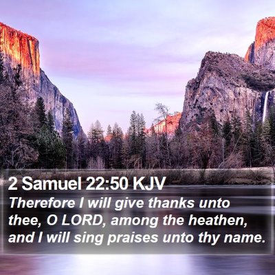 2 Samuel 22:50 KJV Bible Verse Image
