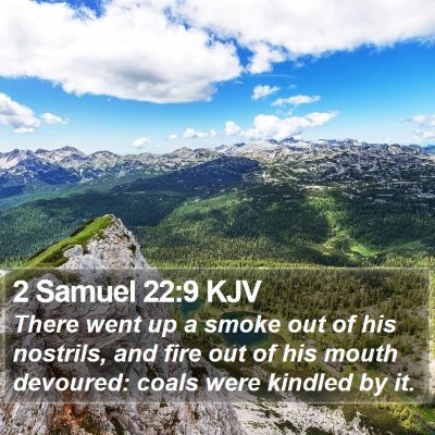 2 Samuel 22:9 KJV Bible Verse Image