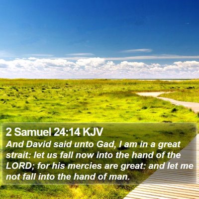 2 Samuel 24:14 KJV Bible Verse Image