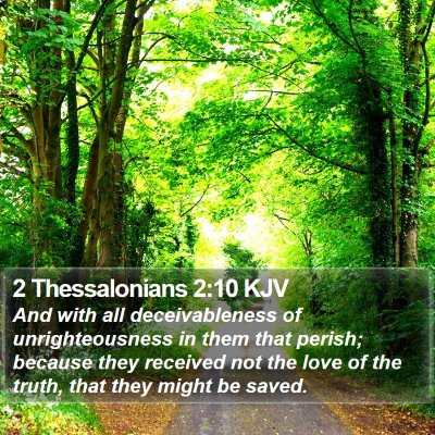 2 Thessalonians 2:10 KJV Bible Verse Image