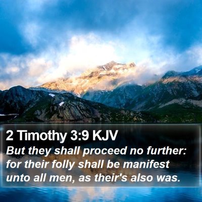 2 Timothy 3:9 KJV Bible Verse Image
