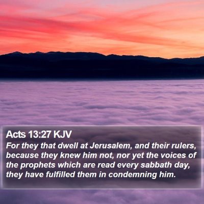 Acts 13:27 KJV Bible Verse Image