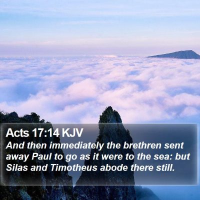 Acts 17:14 KJV Bible Verse Image
