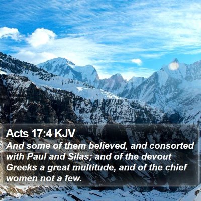 Acts 17:4 KJV Bible Verse Image