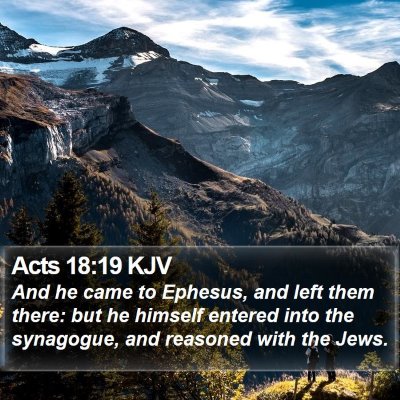 Acts 18:19 KJV Bible Verse Image