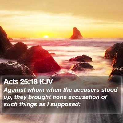 Acts 25:18 KJV Bible Verse Image